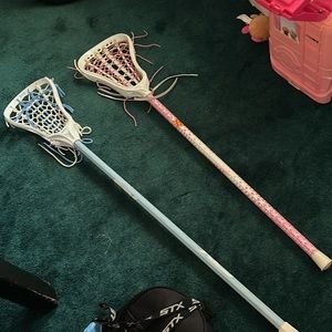 Set of 2 - Girls Lacrosse Sticks and Goggles